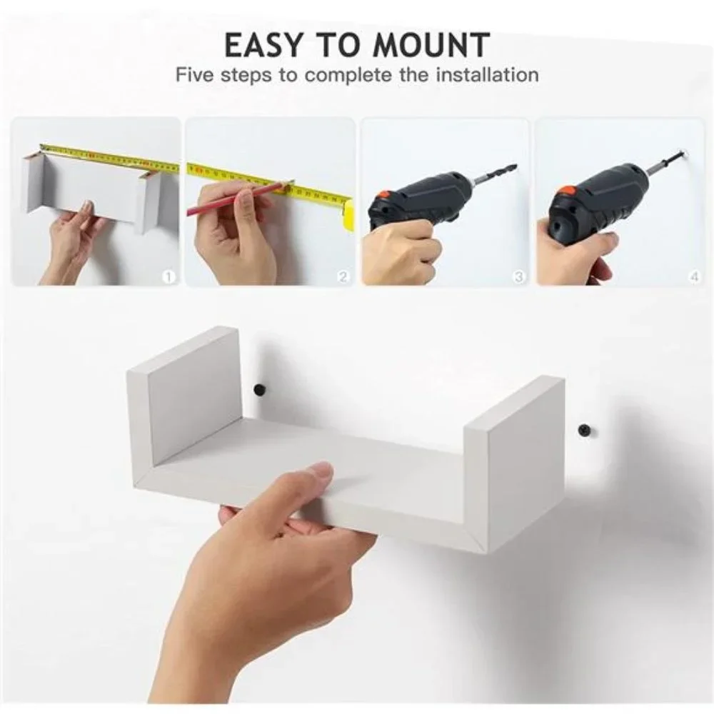 Floating Shelves -Set of 3- Wall Shelf Bedroom/Bathroom/Living Room/Kitchen